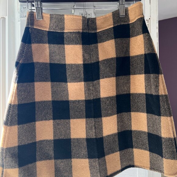 Sandro Checked Wool-blend Felt Mini Skirt - Picture 3 of 5